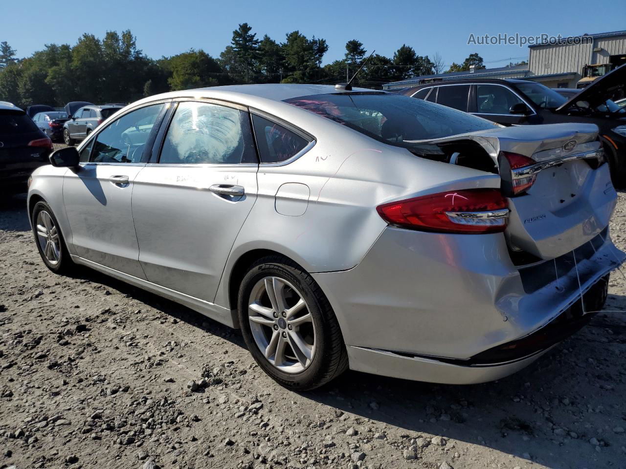 2018 Ford Fusion Se Silver vin: 3FA6P0HDXJR216264