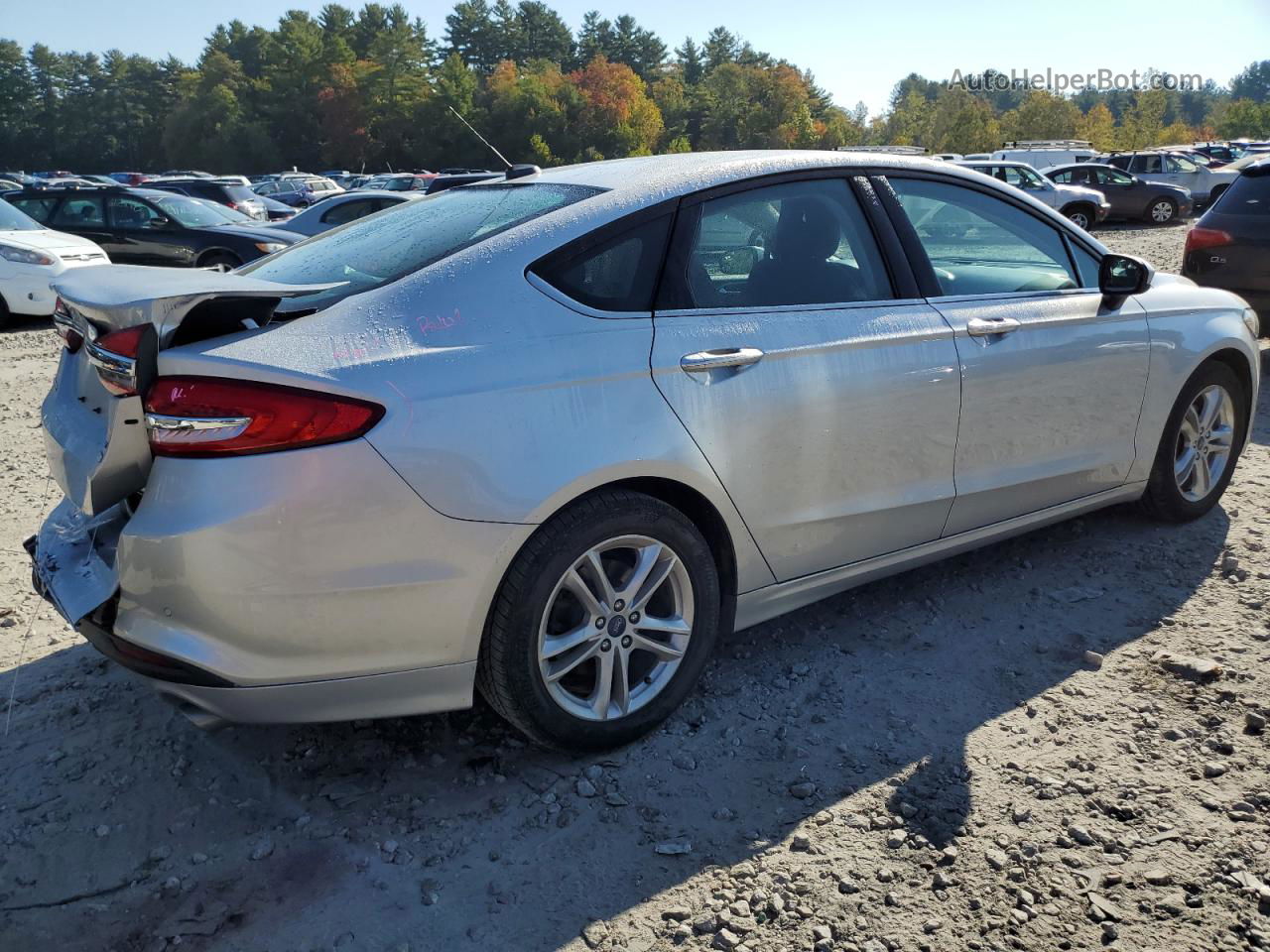 2018 Ford Fusion Se Silver vin: 3FA6P0HDXJR216264