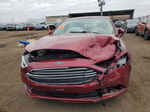 2018 Ford Fusion Se Maroon vin: 3FA6P0HDXJR229497