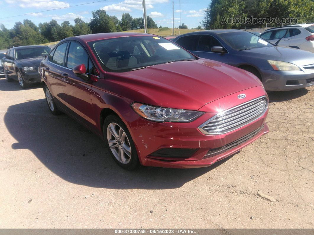 2018 Ford Fusion Se Red vin: 3FA6P0HDXJR238197