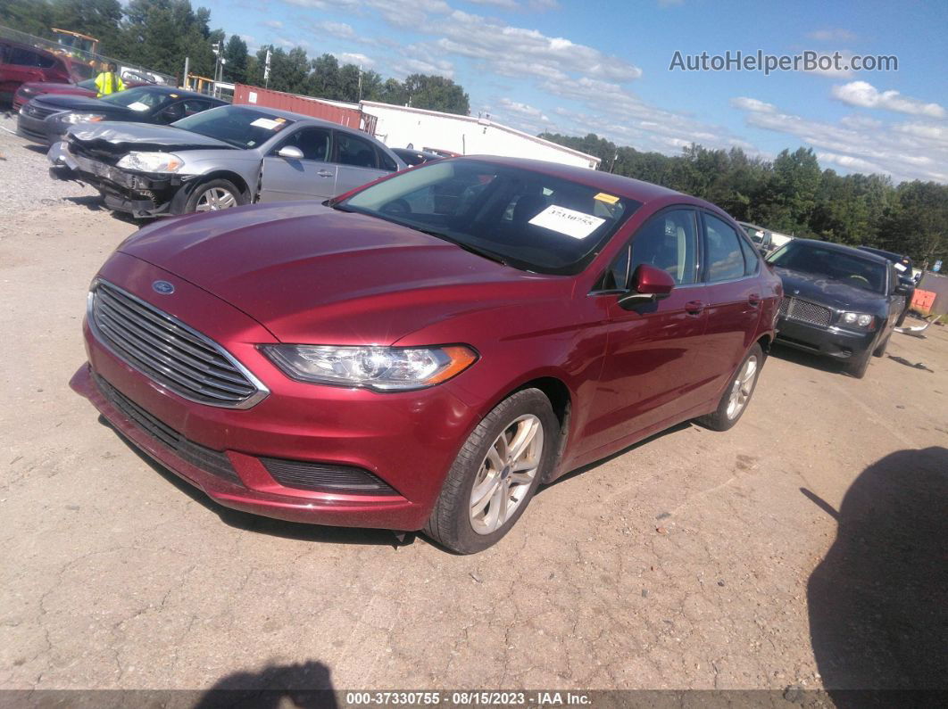 2018 Ford Fusion Se Red vin: 3FA6P0HDXJR238197