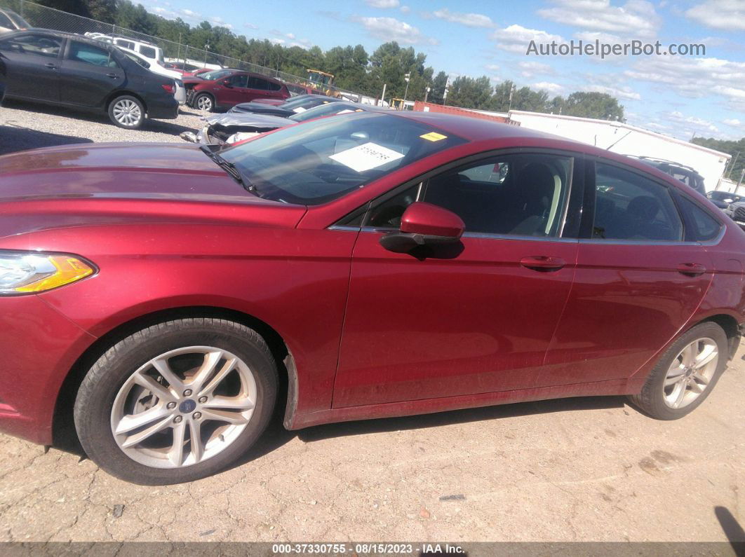 2018 Ford Fusion Se Red vin: 3FA6P0HDXJR238197