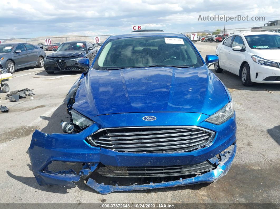 2018 Ford Fusion Se Blue vin: 3FA6P0HDXJR241052