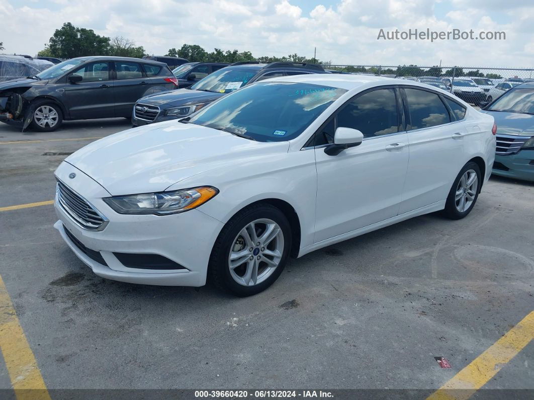 2018 Ford Fusion Se White vin: 3FA6P0HDXJR252780