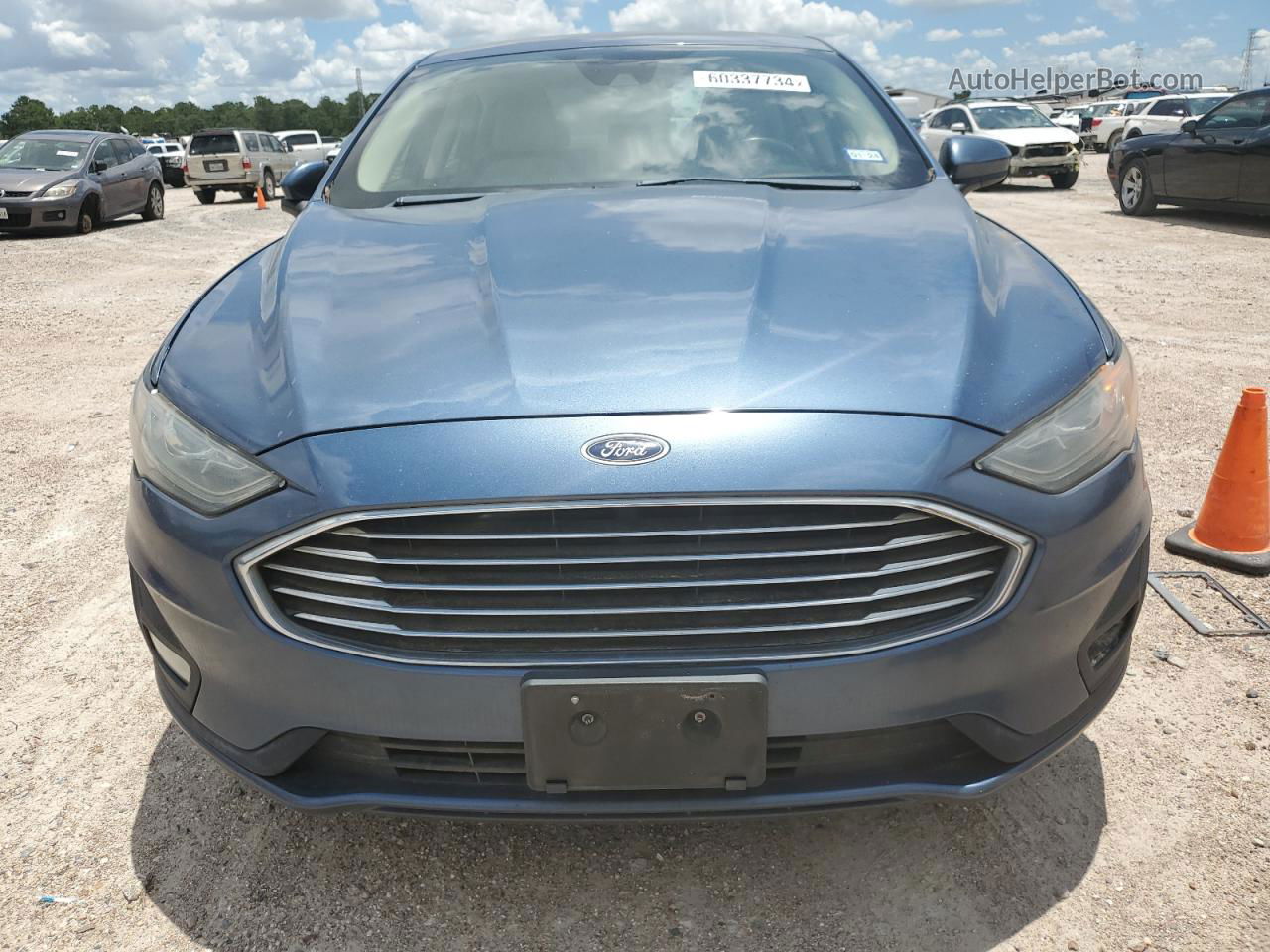 2019 Ford Fusion Se Blue vin: 3FA6P0HDXKR108230