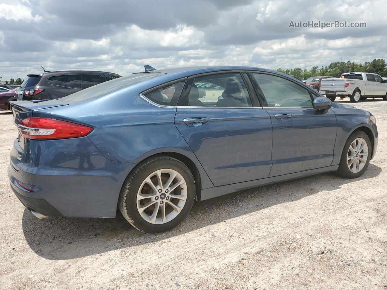 2019 Ford Fusion Se Blue vin: 3FA6P0HDXKR108230