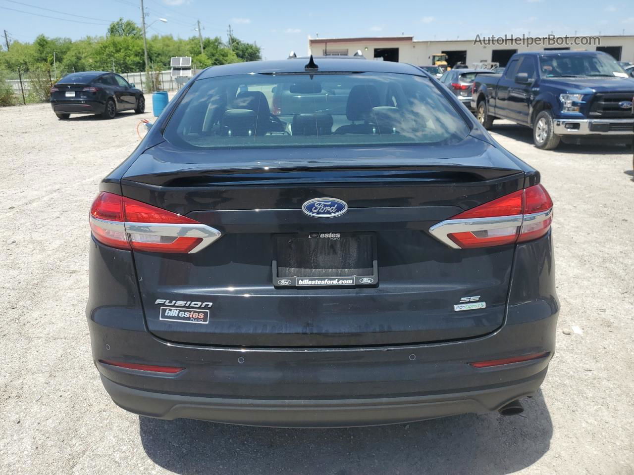 2019 Ford Fusion Se Black vin: 3FA6P0HDXKR166466