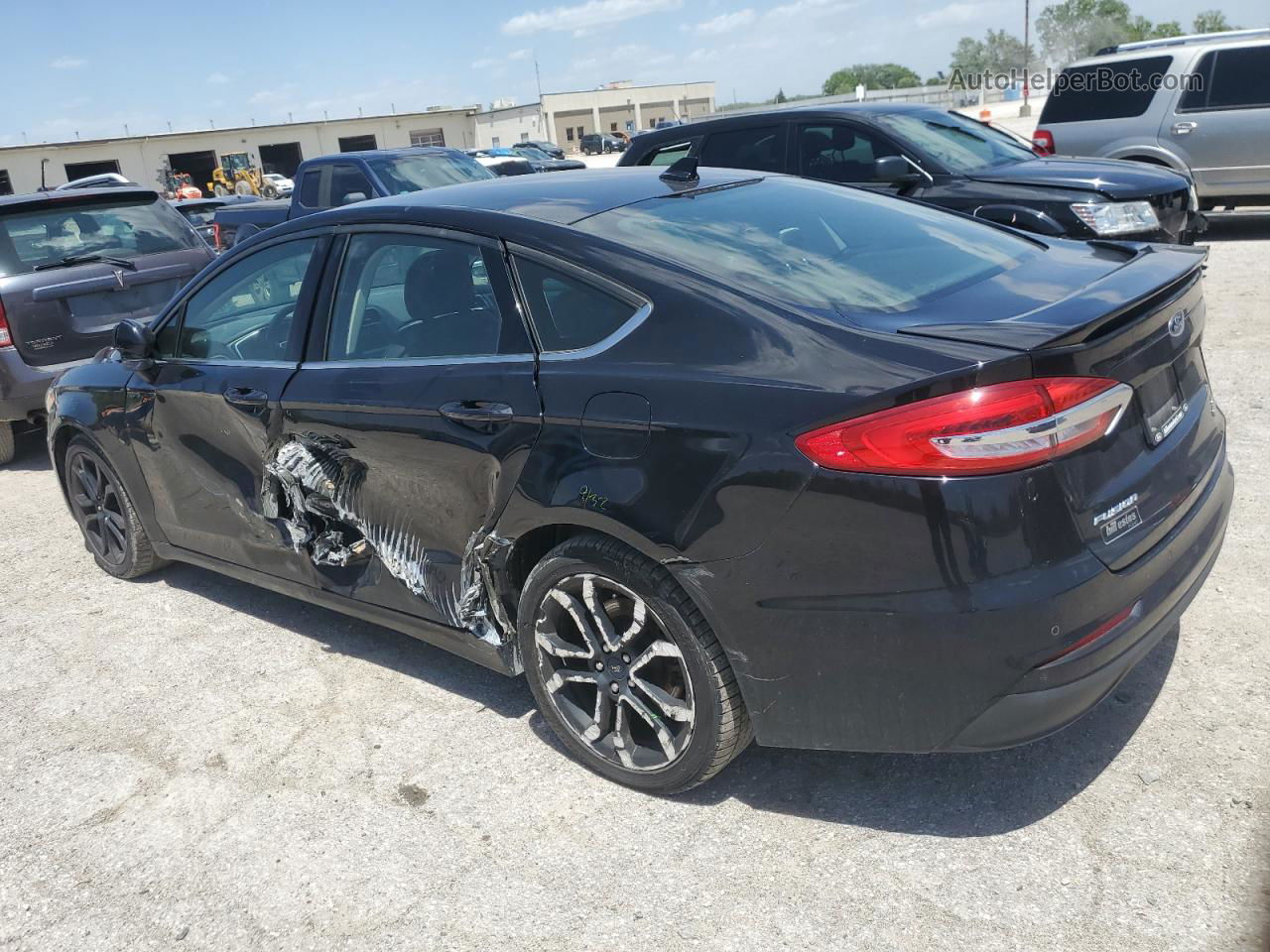 2019 Ford Fusion Se Black vin: 3FA6P0HDXKR166466