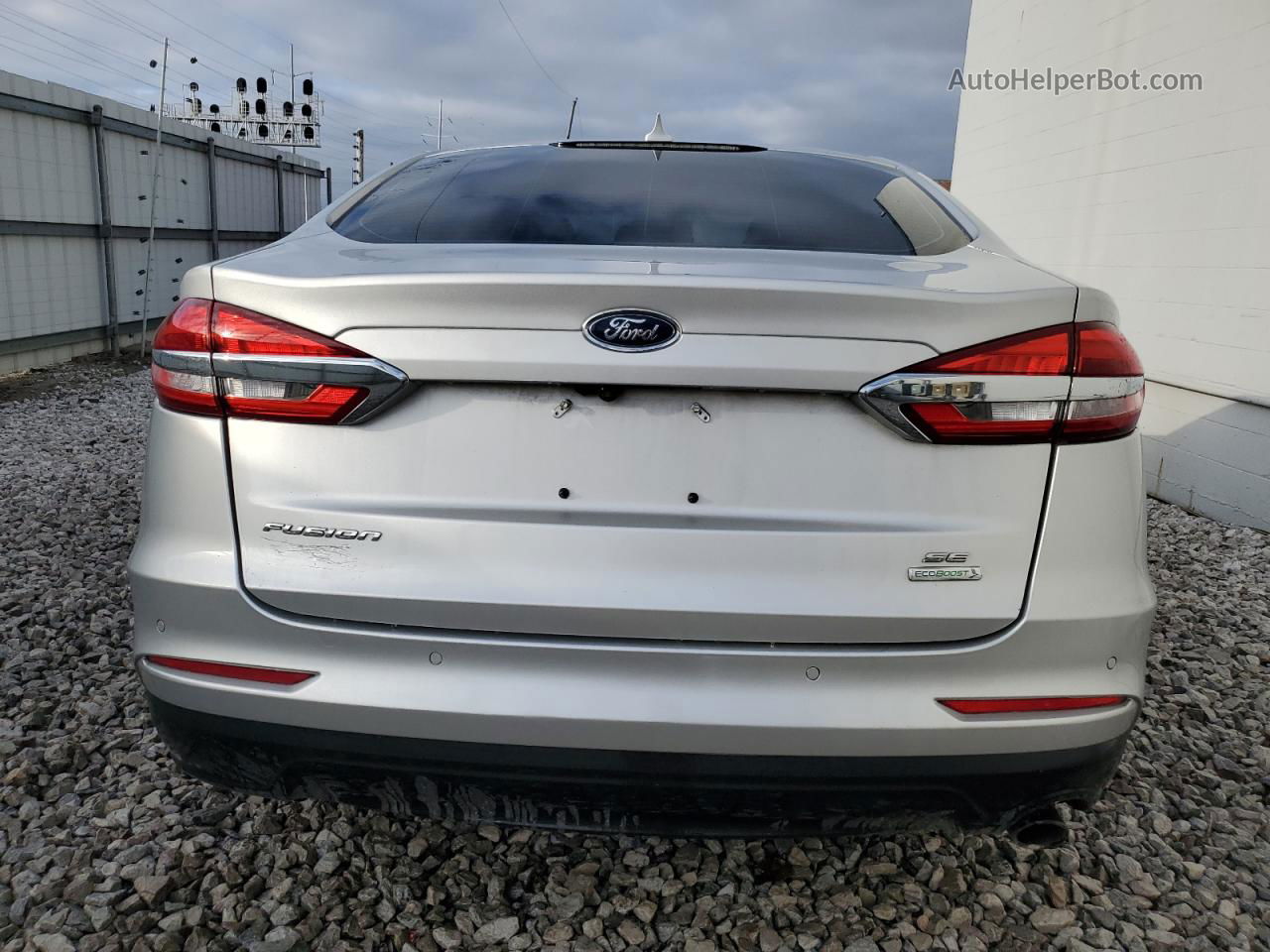 2019 Ford Fusion Se Silver vin: 3FA6P0HDXKR198575