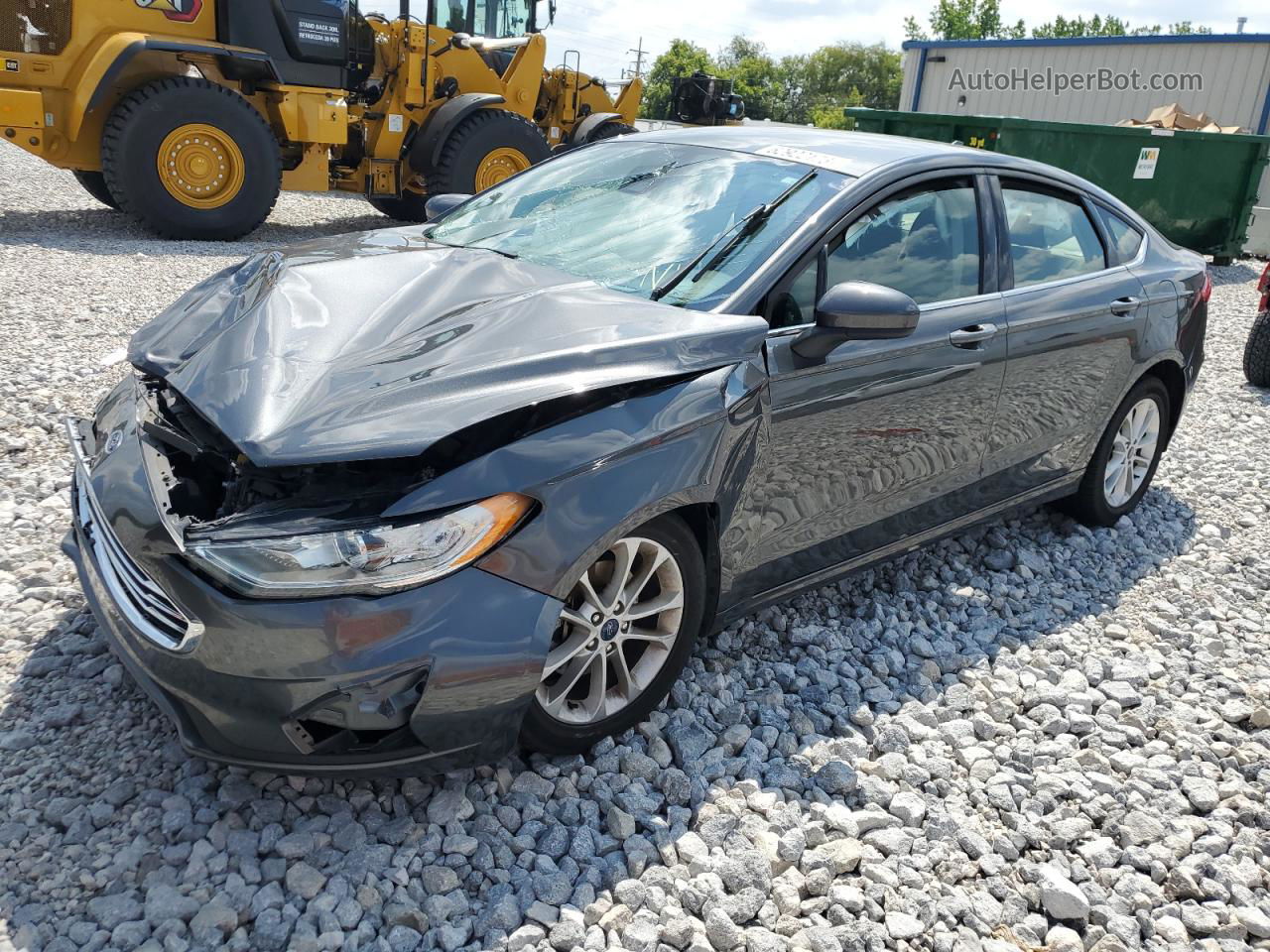 2019 Ford Fusion Se Gray vin: 3FA6P0HDXKR203466