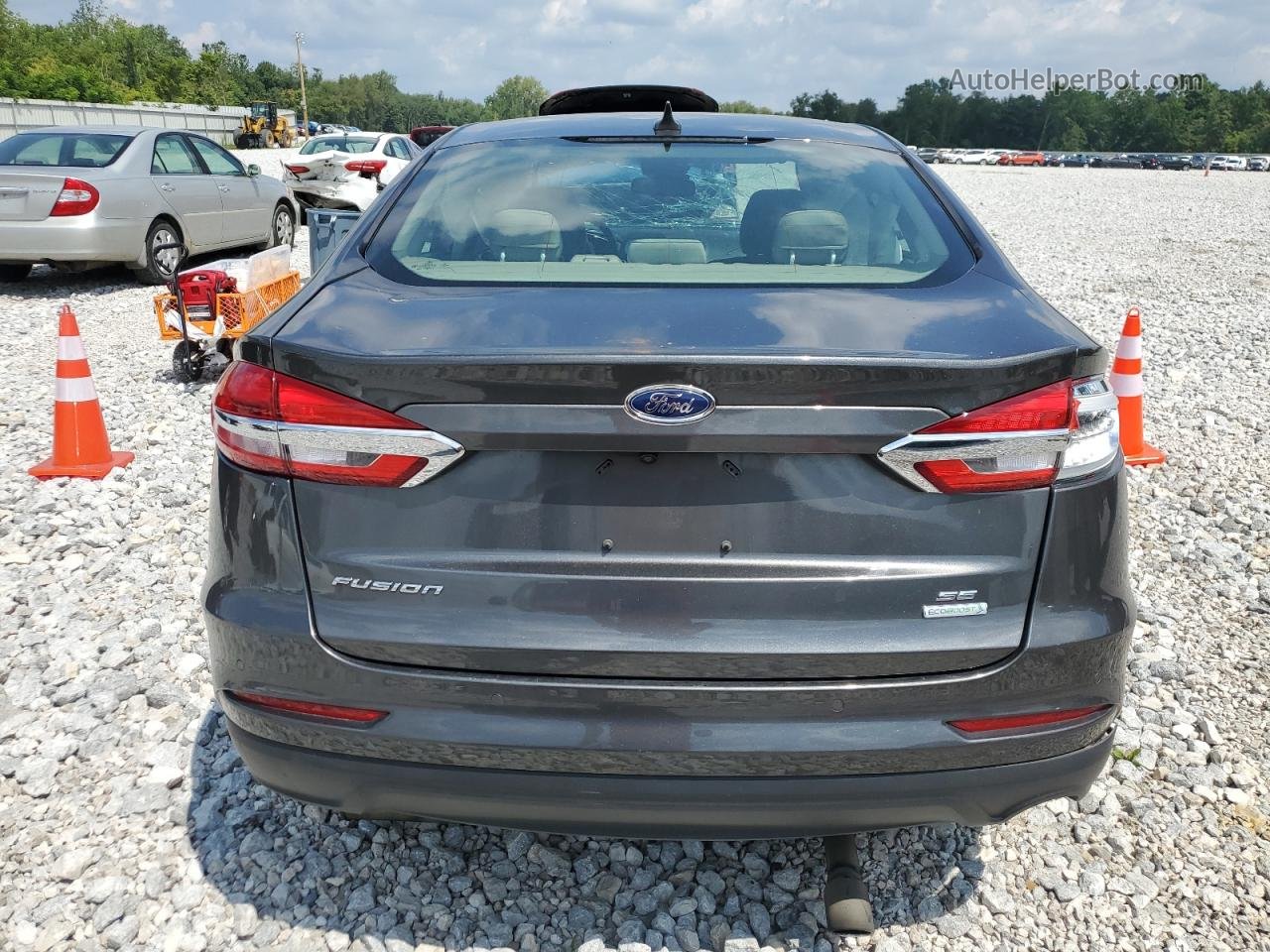 2019 Ford Fusion Se Gray vin: 3FA6P0HDXKR203466