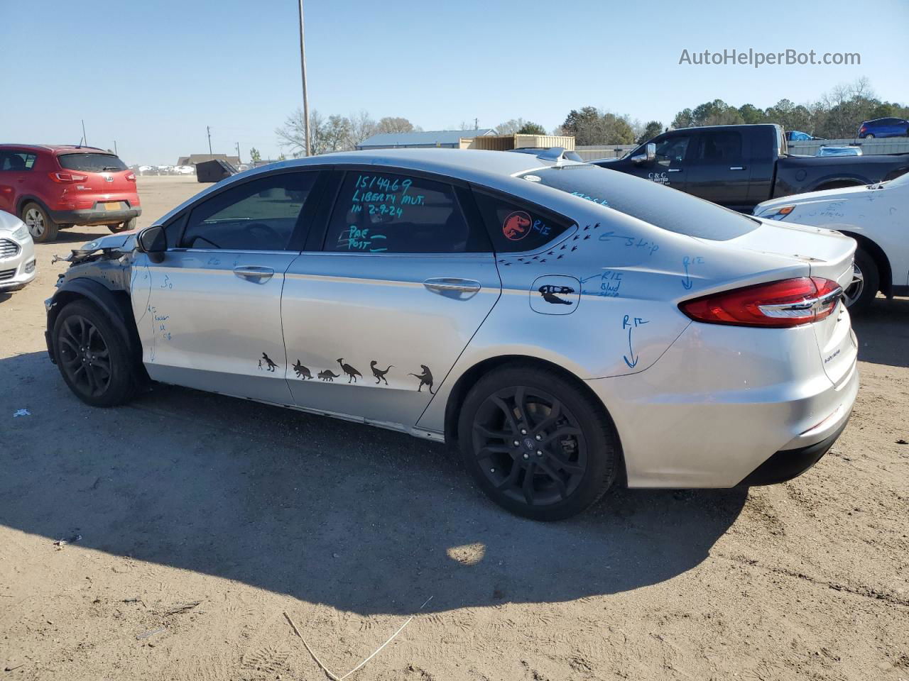 2019 Ford Fusion Se Silver vin: 3FA6P0HDXKR213639