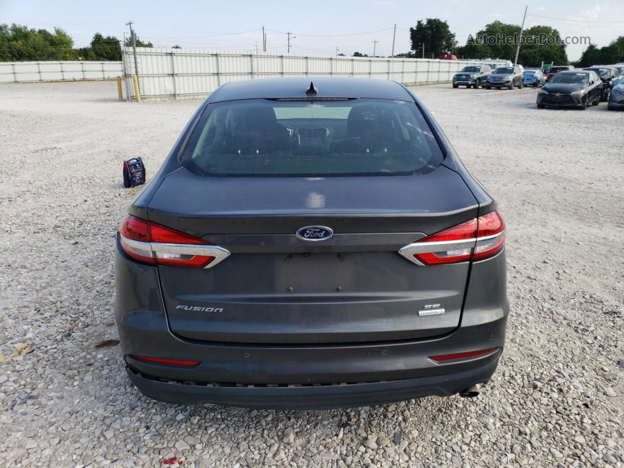 2019 Ford Fusion Se Gray vin: 3FA6P0HDXKR217822