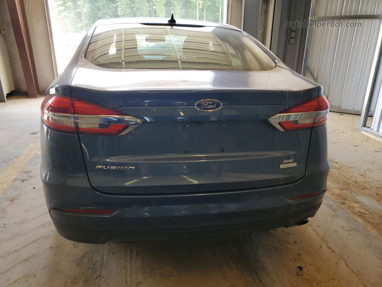 2019 Ford Fusion Se Blue vin: 3FA6P0HDXKR228948