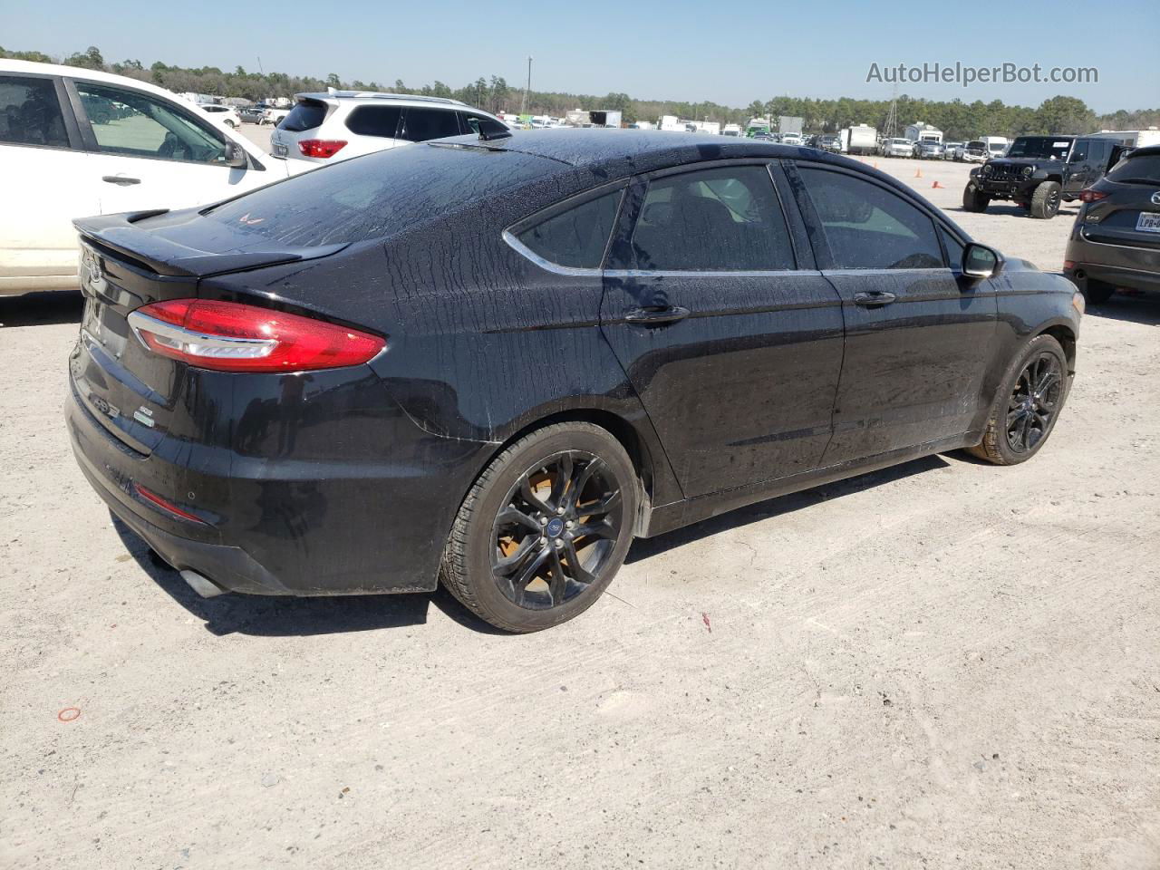 2019 Ford Fusion Se Black vin: 3FA6P0HDXKR282993