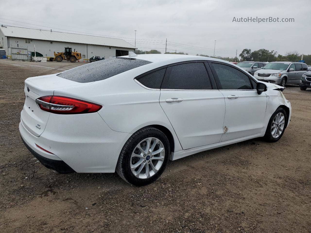 2020 Ford Fusion Se White vin: 3FA6P0HDXLR105717