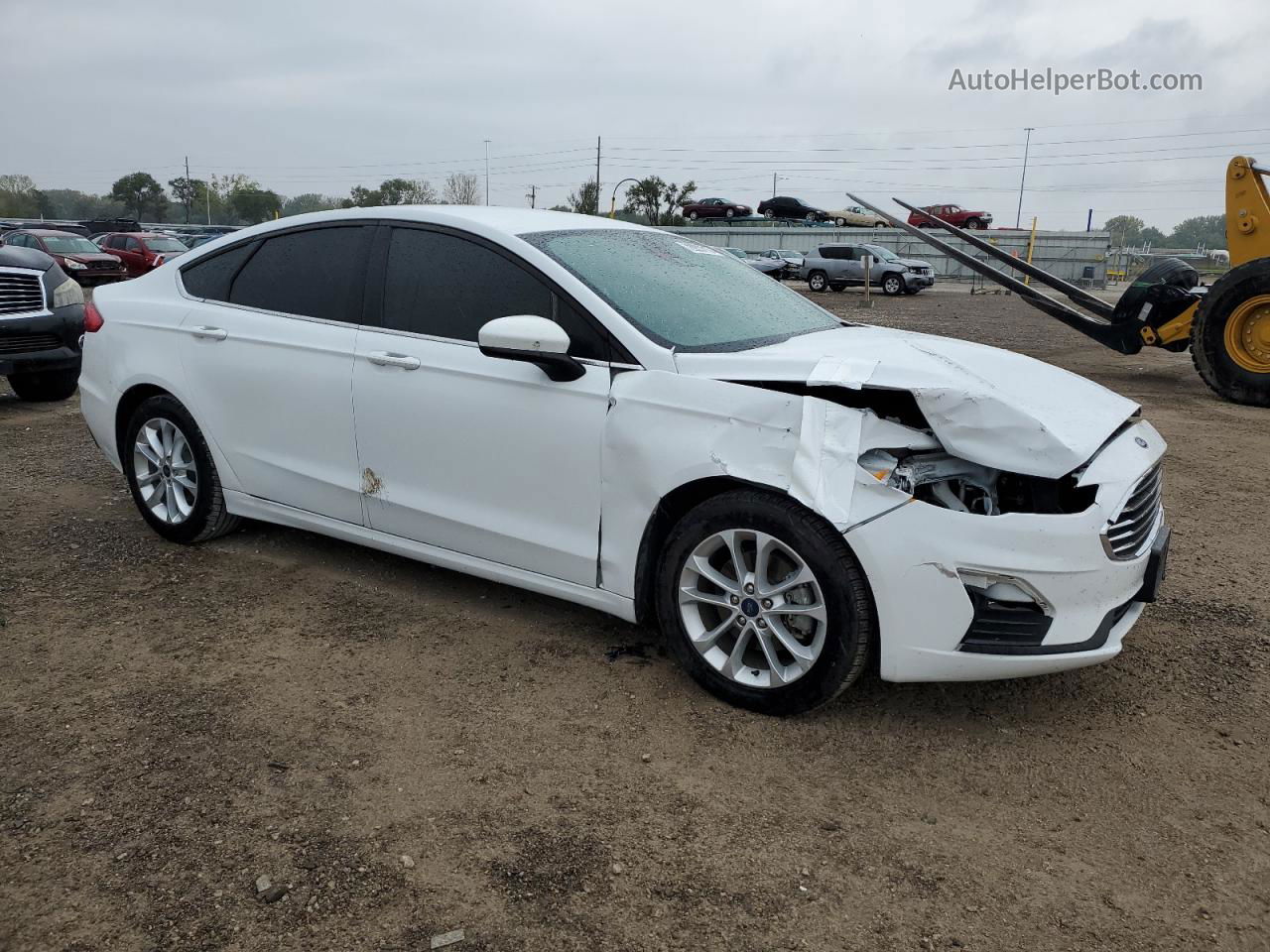 2020 Ford Fusion Se White vin: 3FA6P0HDXLR105717