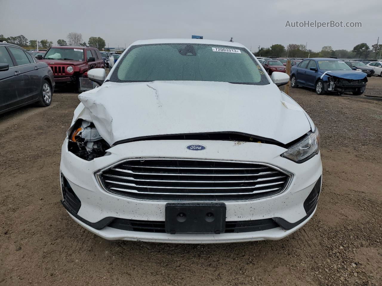 2020 Ford Fusion Se White vin: 3FA6P0HDXLR105717