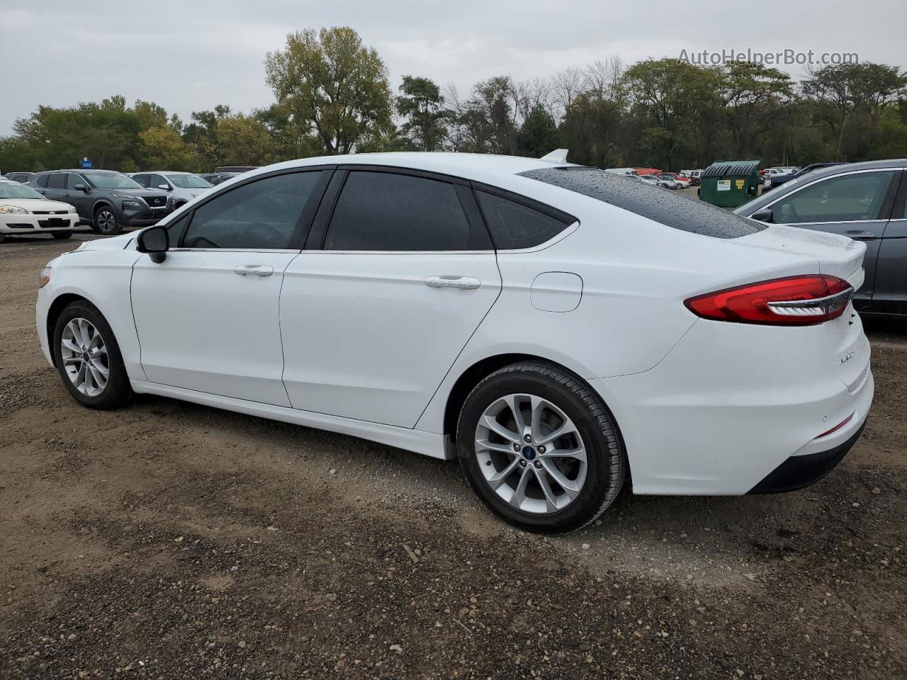 2020 Ford Fusion Se White vin: 3FA6P0HDXLR105717