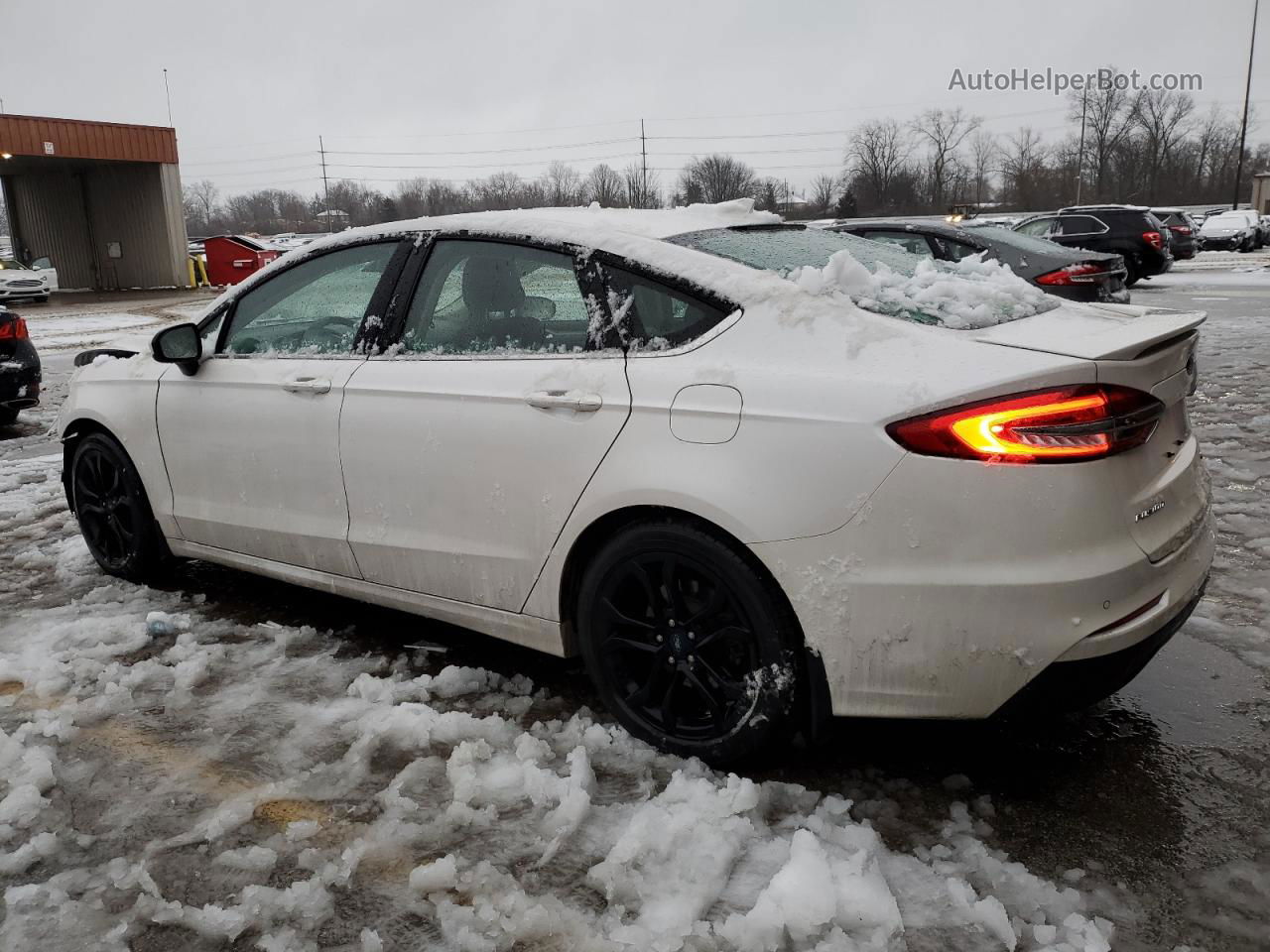 2020 Ford Fusion Se White vin: 3FA6P0HDXLR109816