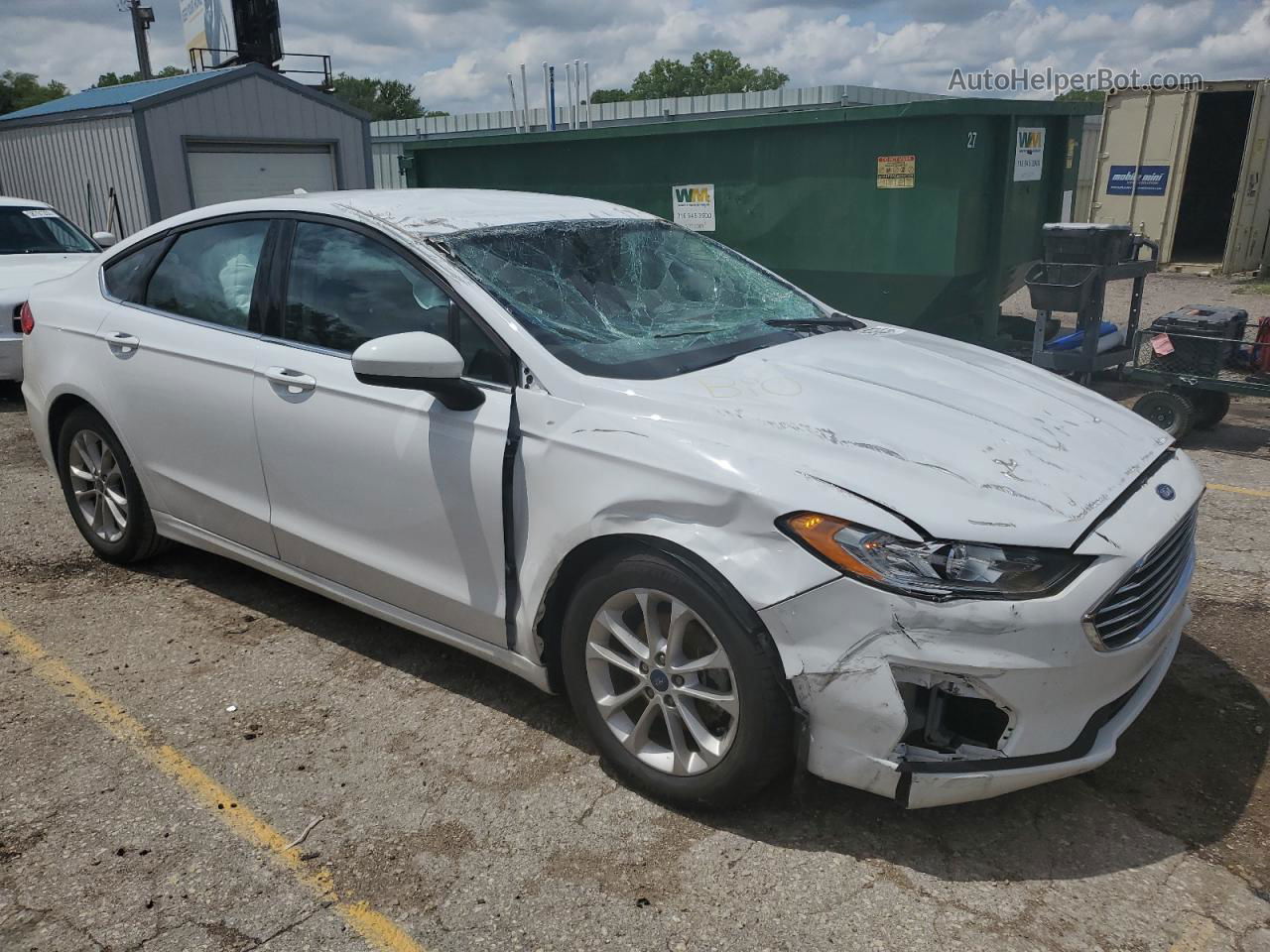 2020 Ford Fusion Se White vin: 3FA6P0HDXLR146588