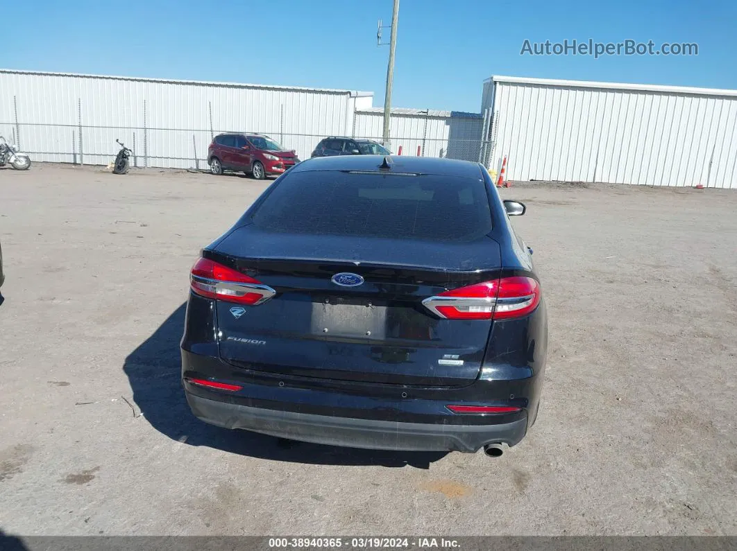 2020 Ford Fusion Se Black vin: 3FA6P0HDXLR148227