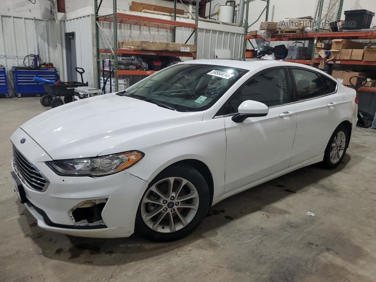 2020 Ford Fusion Se White vin: 3FA6P0HDXLR150690