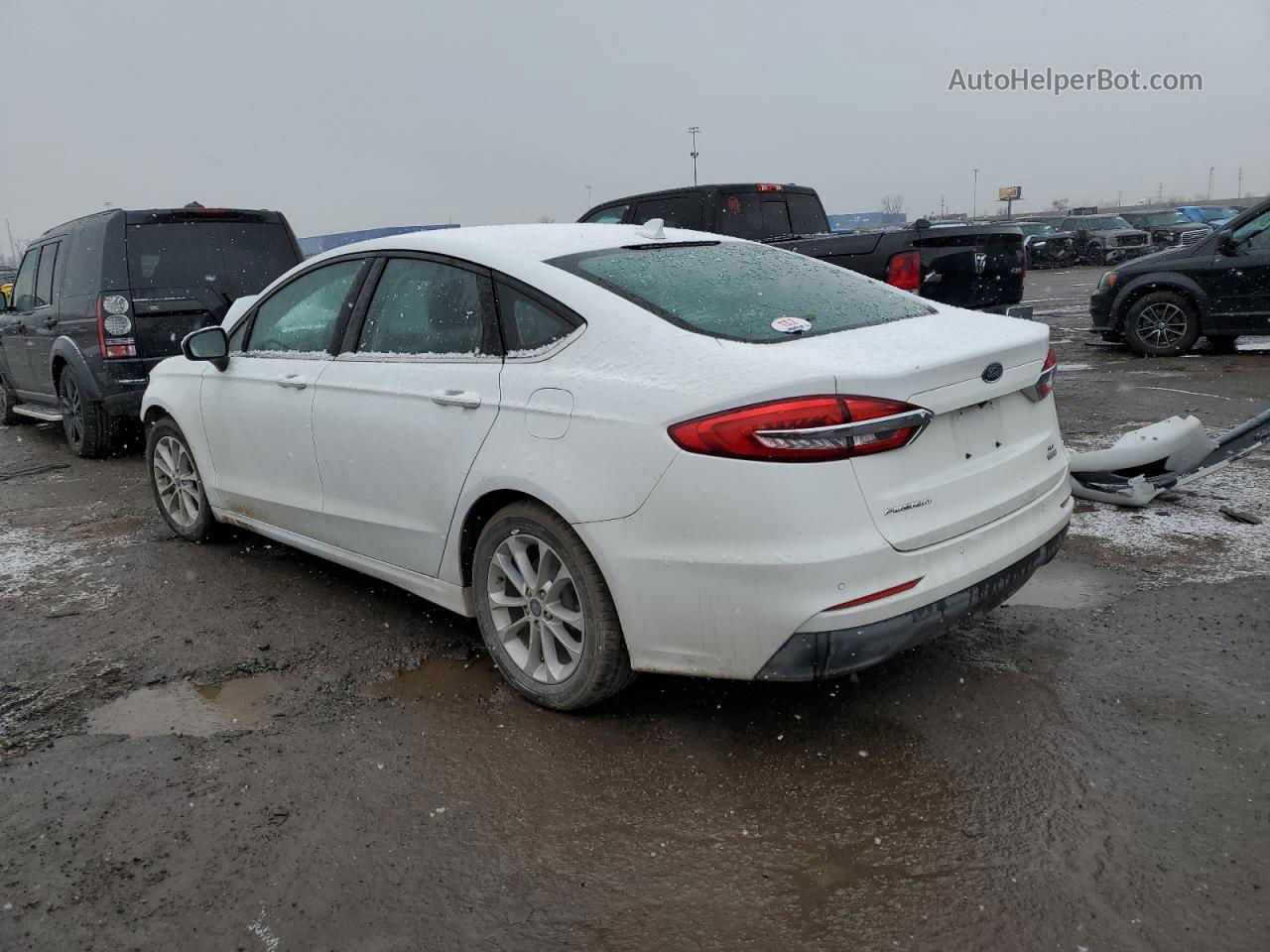 2020 Ford Fusion Se White vin: 3FA6P0HDXLR221113