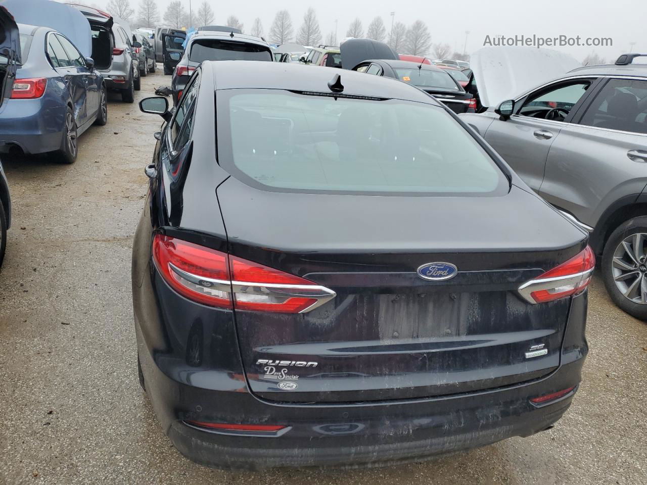 2020 Ford Fusion Se Black vin: 3FA6P0HDXLR259926