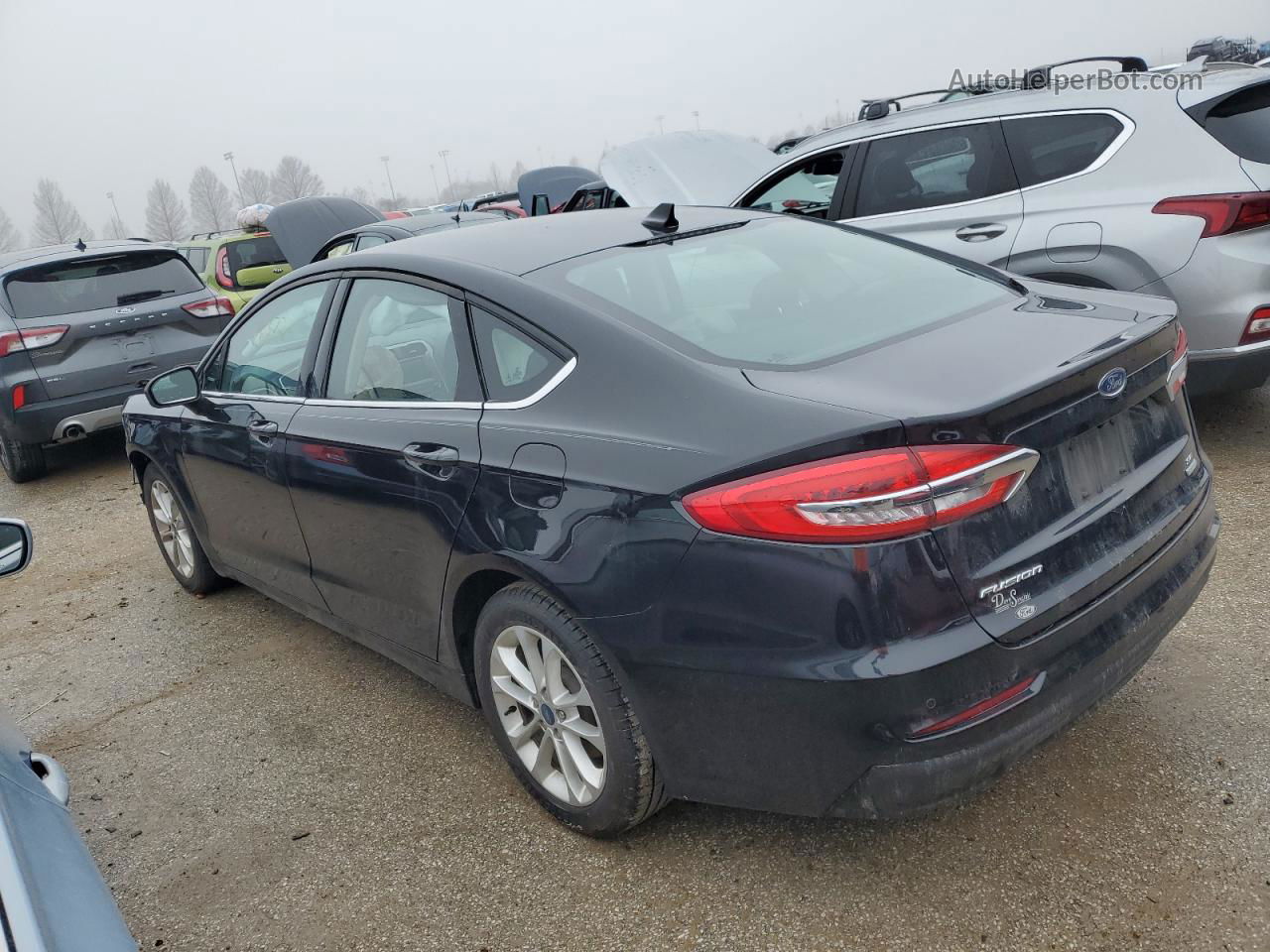 2020 Ford Fusion Se Black vin: 3FA6P0HDXLR259926