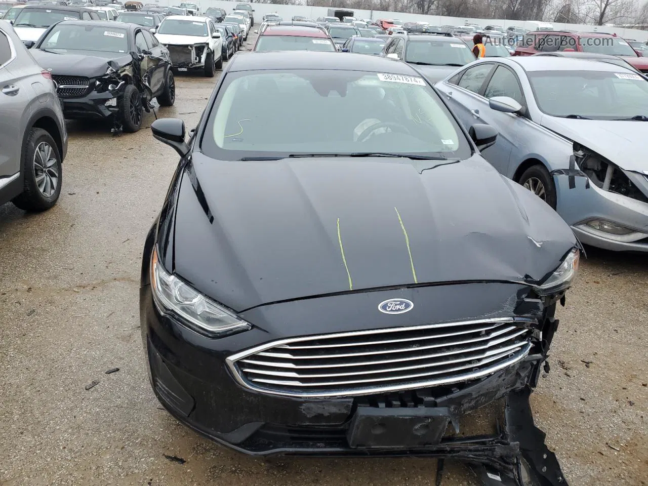 2020 Ford Fusion Se Black vin: 3FA6P0HDXLR259926