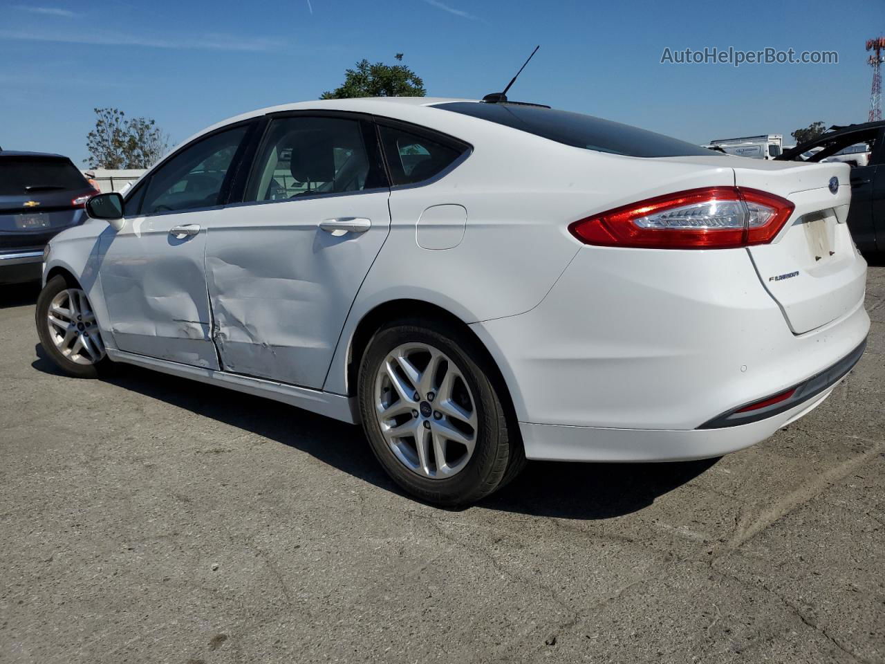 2013 Ford Fusion Se White vin: 3FA6P0HR0DR144202