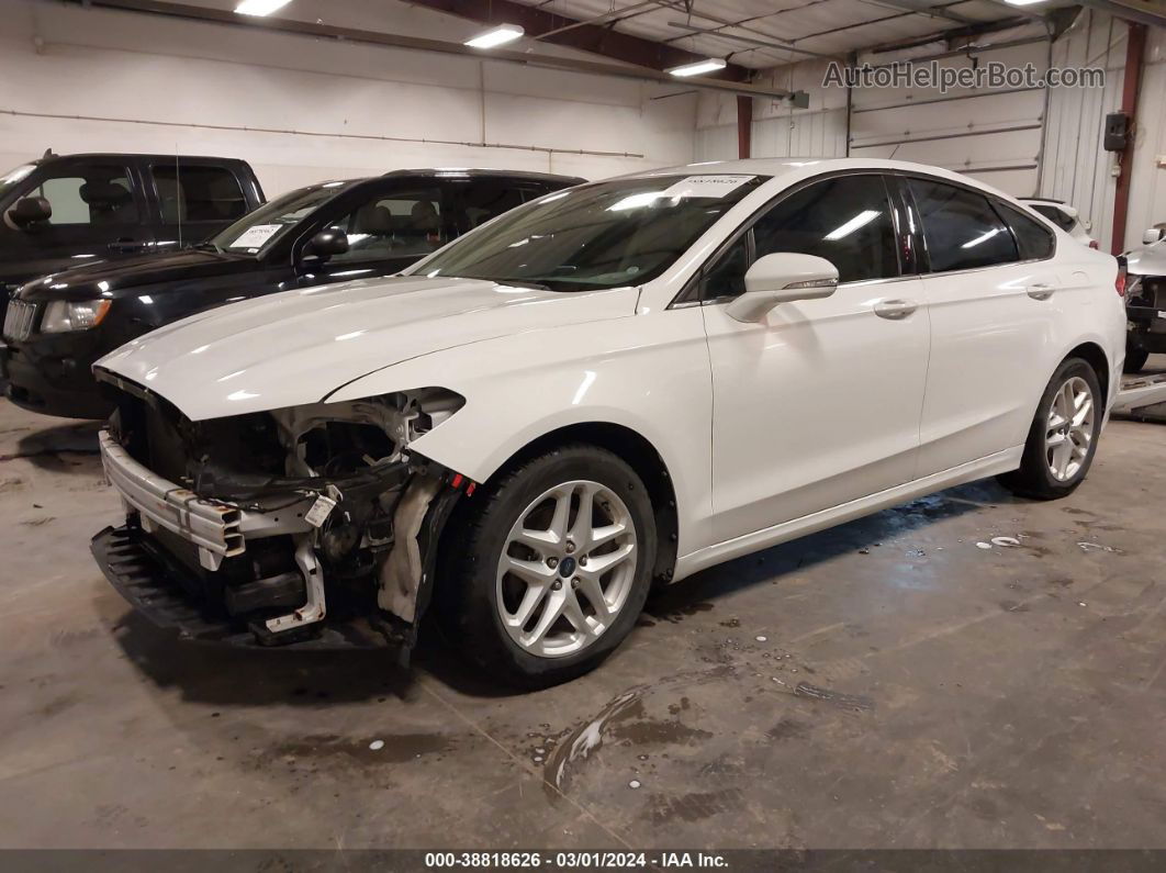 2013 Ford Fusion Se White vin: 3FA6P0HR0DR174686