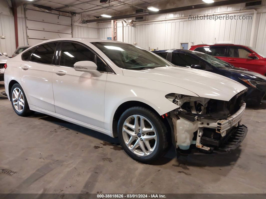 2013 Ford Fusion Se White vin: 3FA6P0HR0DR174686