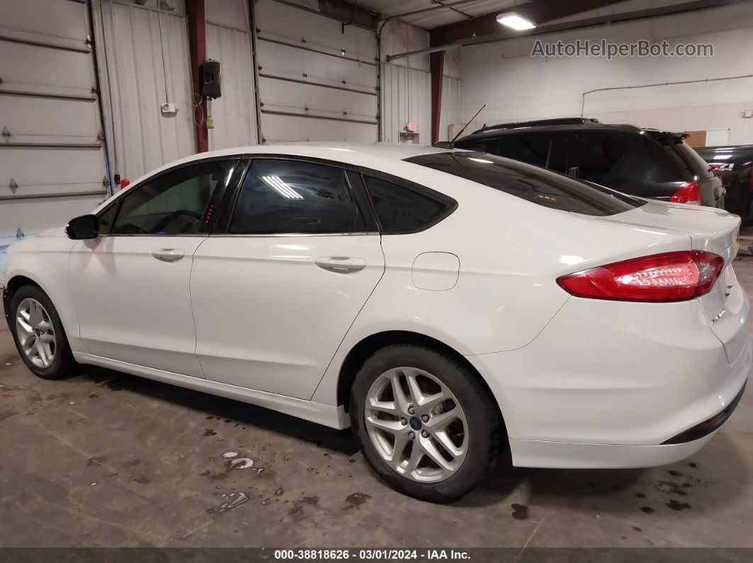 2013 Ford Fusion Se White vin: 3FA6P0HR0DR174686