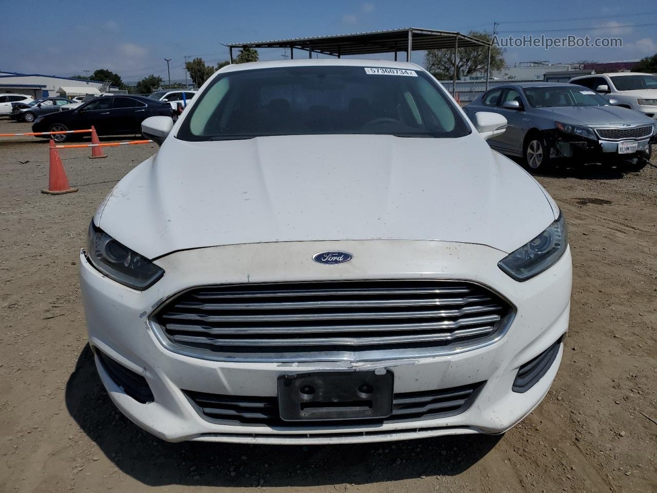 2013 Ford Fusion Se White vin: 3FA6P0HR0DR202051