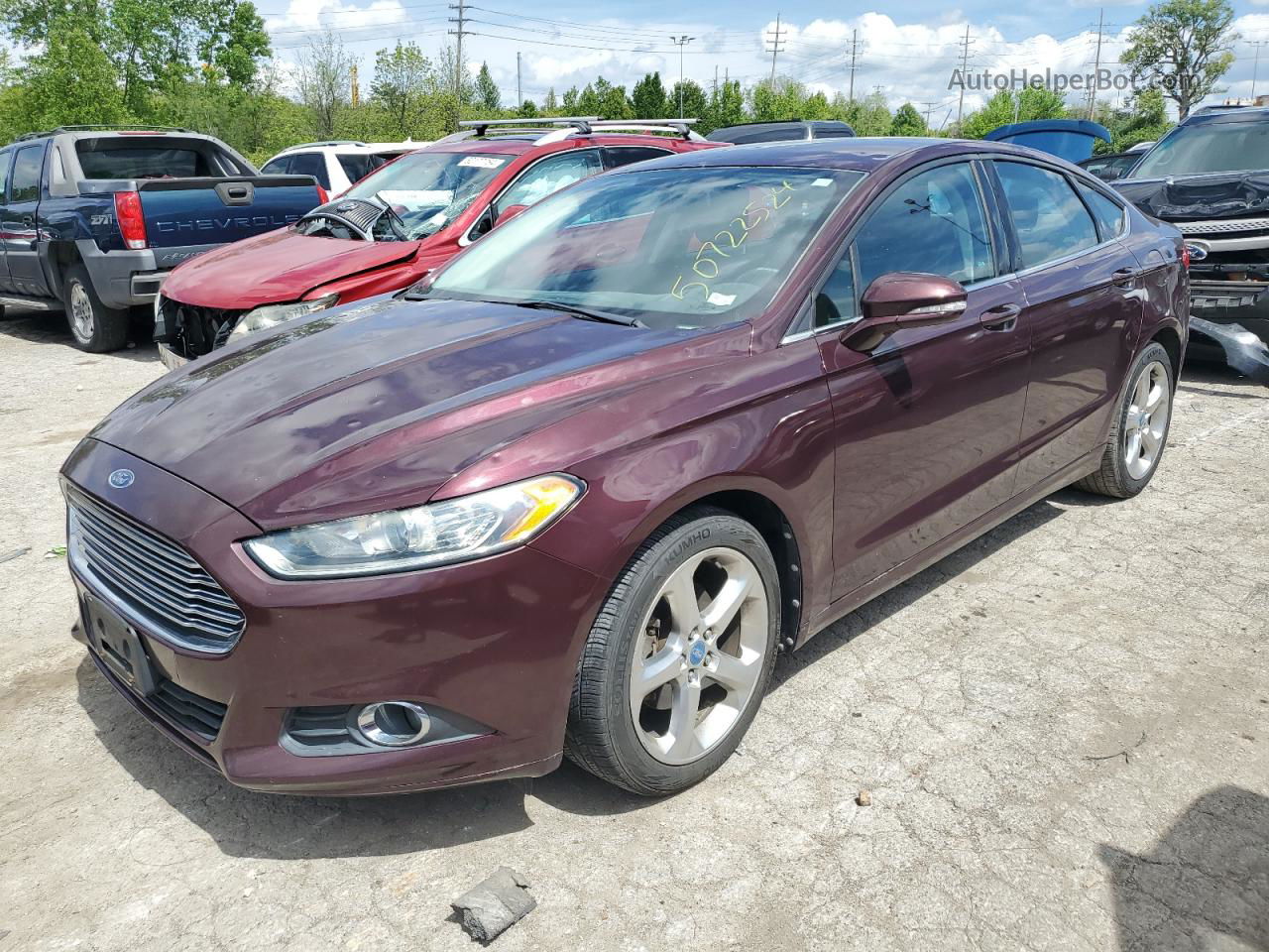 2013 Ford Fusion Se Burgundy vin: 3FA6P0HR0DR234899