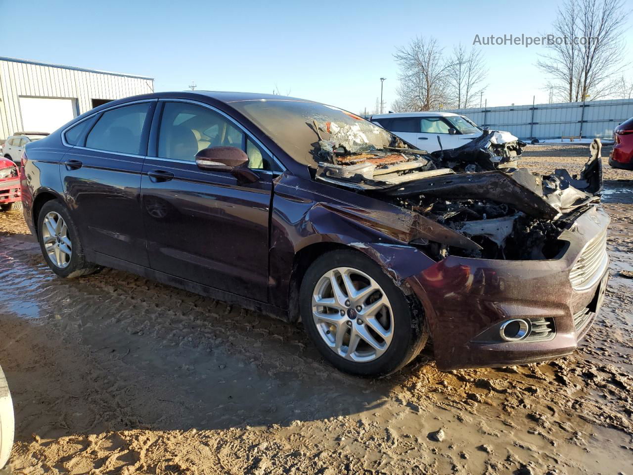 2013 Ford Fusion Se Maroon vin: 3FA6P0HR0DR241481