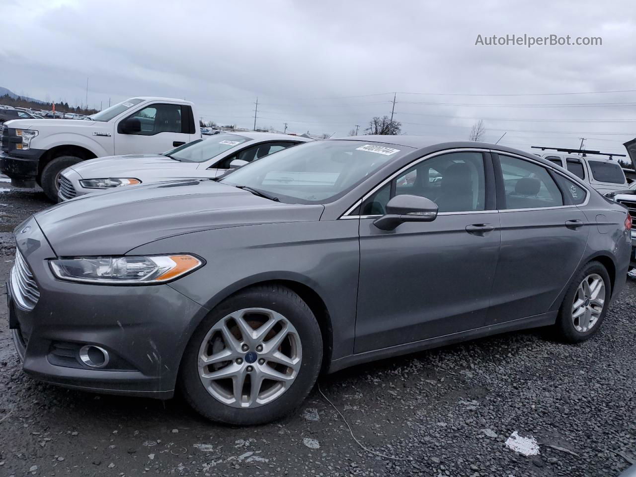 2013 Ford Fusion Se Gray vin: 3FA6P0HR0DR248236