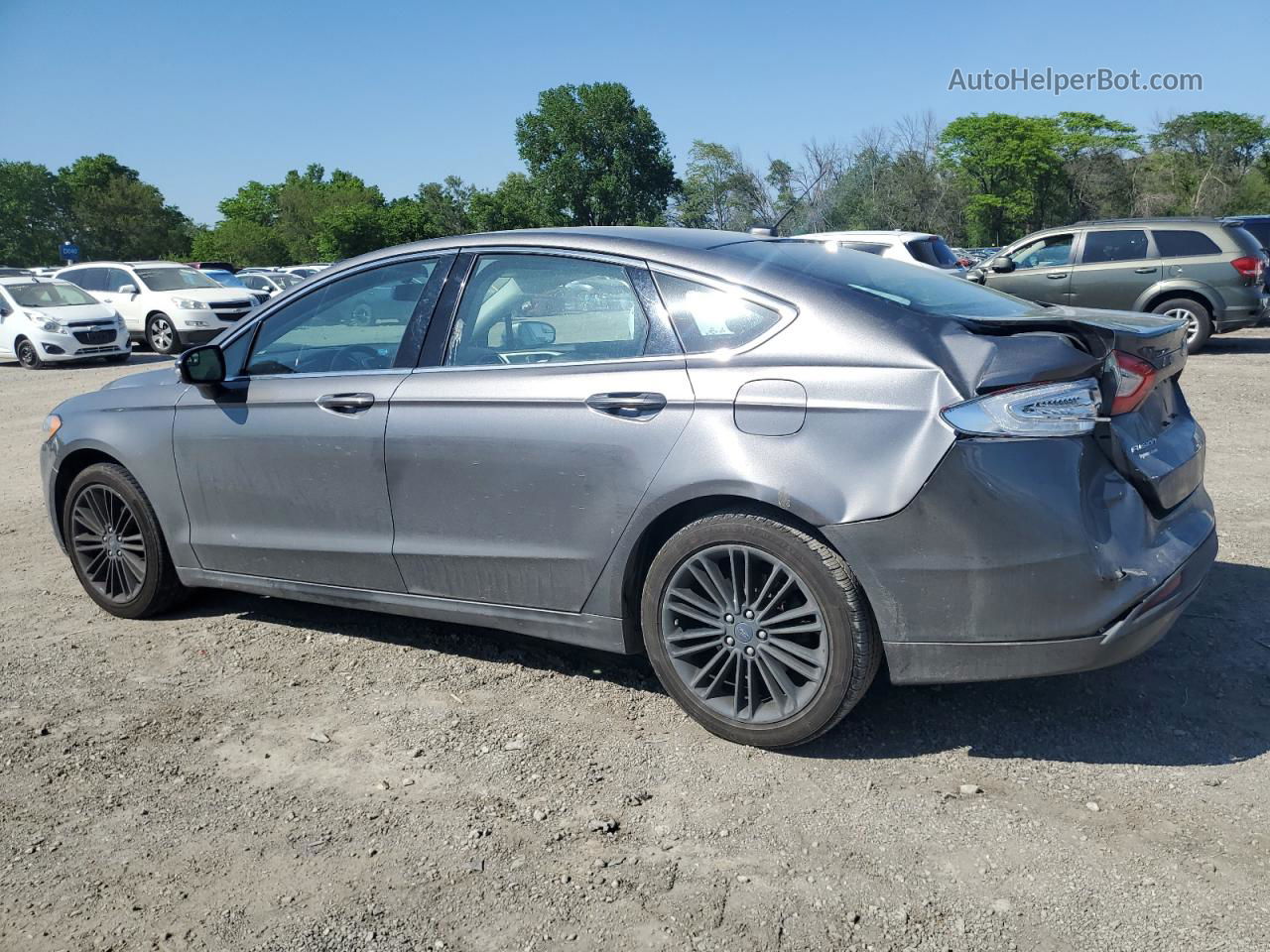 2013 Ford Fusion Se Gray vin: 3FA6P0HR0DR350572