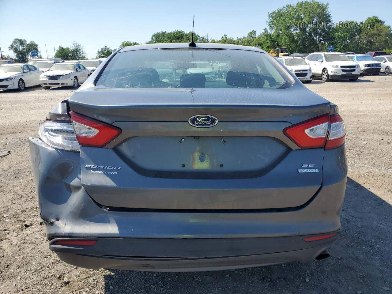 2013 Ford Fusion Se Gray vin: 3FA6P0HR0DR350572