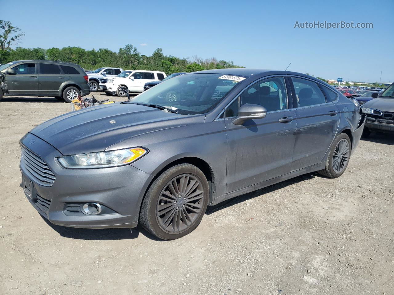 2013 Ford Fusion Se Gray vin: 3FA6P0HR0DR350572