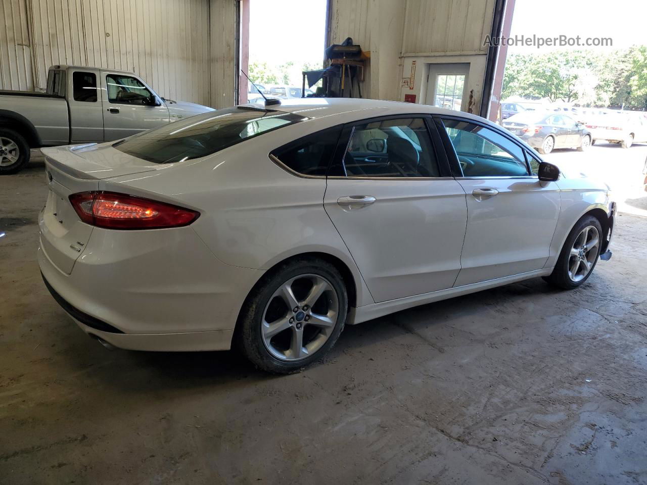 2013 Ford Fusion Se White vin: 3FA6P0HR1DR106476