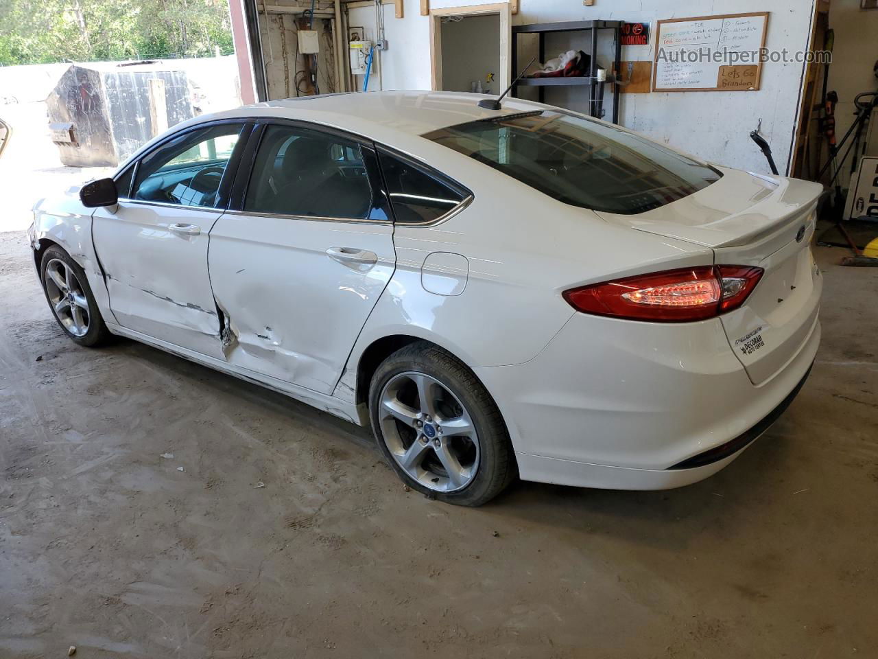 2013 Ford Fusion Se White vin: 3FA6P0HR1DR106476