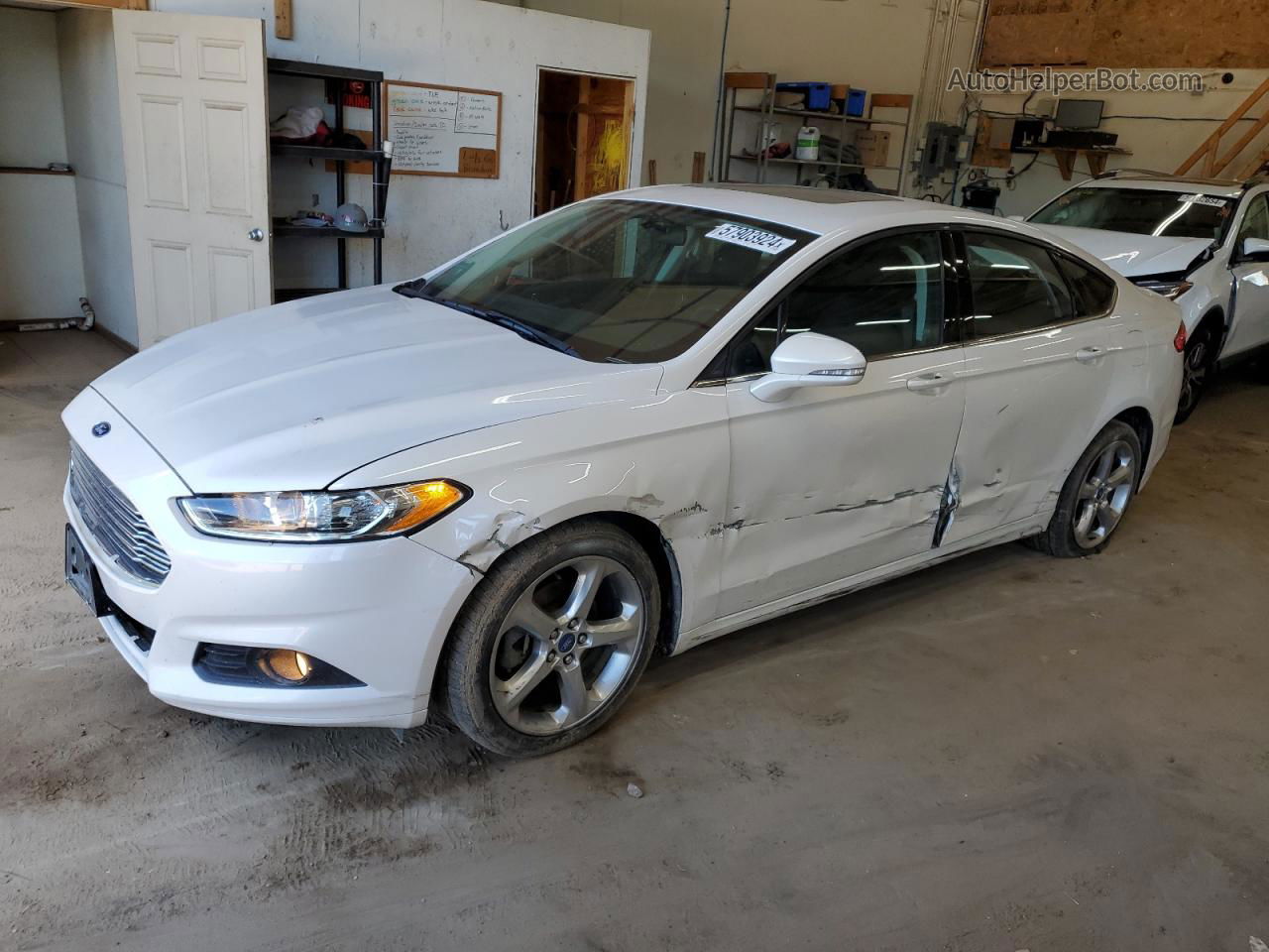 2013 Ford Fusion Se White vin: 3FA6P0HR1DR106476