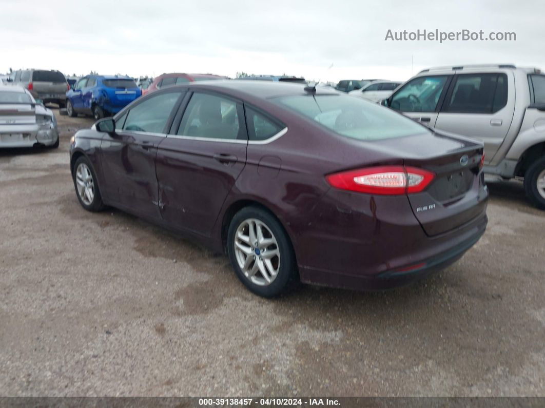 2013 Ford Fusion Se Burgundy vin: 3FA6P0HR1DR142409