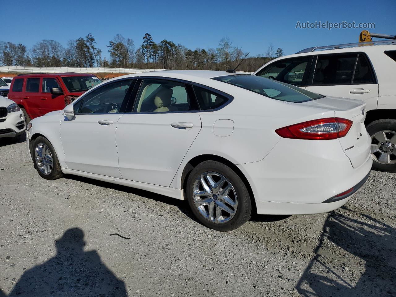 2013 Ford Fusion Se White vin: 3FA6P0HR1DR274473