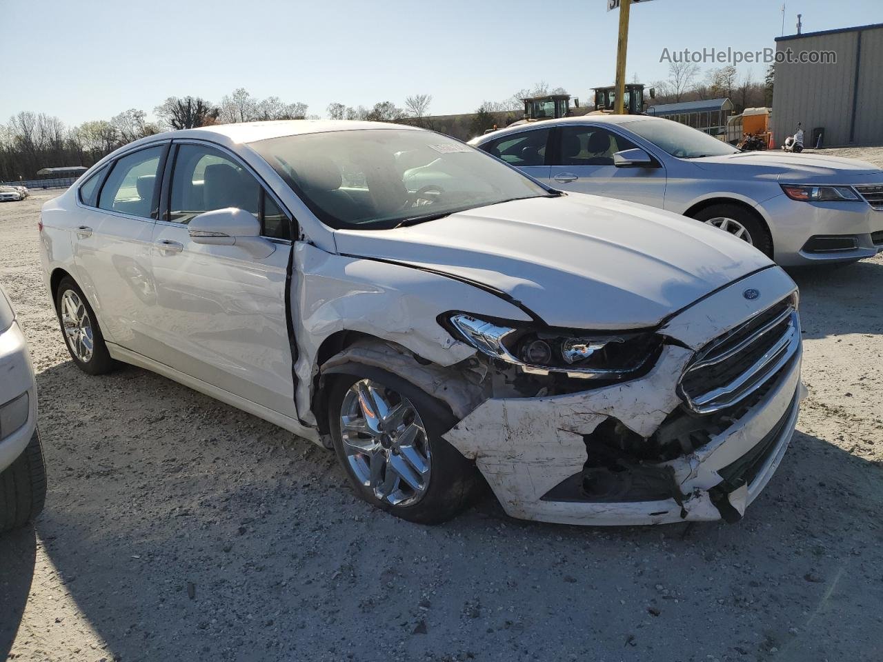 2013 Ford Fusion Se White vin: 3FA6P0HR1DR274473