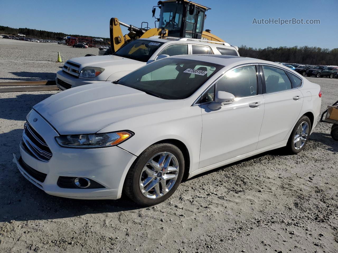 2013 Ford Fusion Se White vin: 3FA6P0HR1DR274473