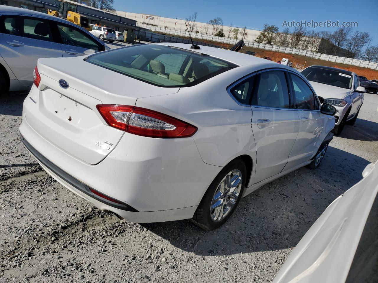 2013 Ford Fusion Se White vin: 3FA6P0HR1DR274473